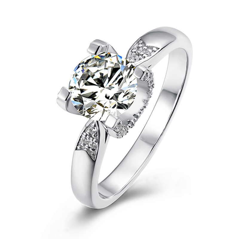 Sterling silver moissanite deals rings